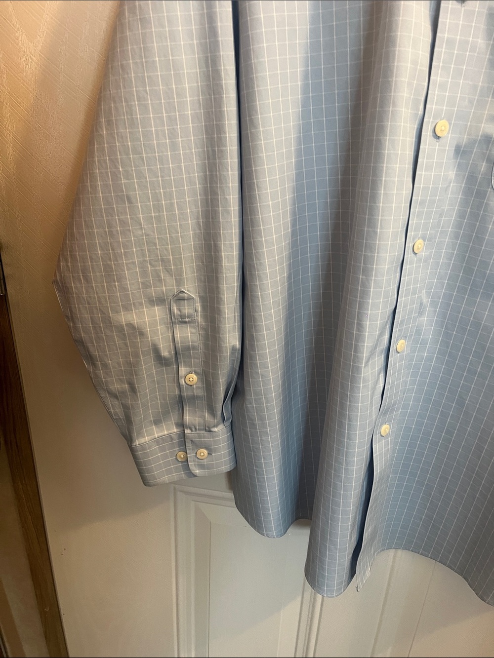 Orvis Light Blue Windowpane Dress Shirt - Picture 4 of 8